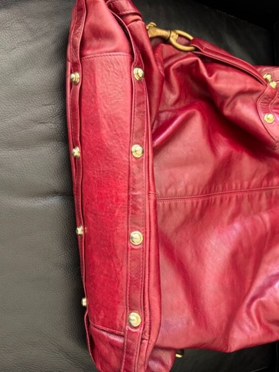 Auth Rebecca Minkoff Red Wine Leather Nikki Hobo Bag - Picture 7 of 10